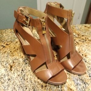 MICHAEL KORS Anya Open Toe Sandal Heels 6.5 US M
